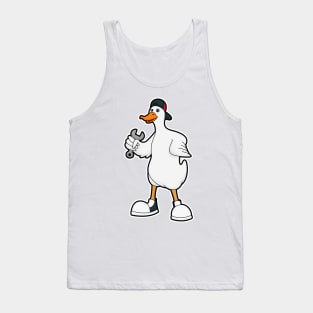 Duck as Craftsman with Tool & Cap Tank Top